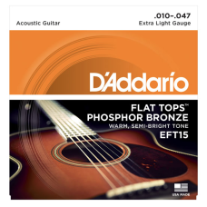 DADDARIO EFT15 AKUSTİK GİTAR TEL SETİ, 10-47, FLAT TOPS, PHOSPHOR BRONZE, EXTRA LIGHT DADDARIO EFT15 AKUSTİK GİTAR TEL SETİ, 10-47, FLAT TOPS, PHOSPHOR BRONZE, EXTRA LIGHT