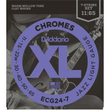 DADDARIO ECG24-7 ELEKTRO GİTAR TEL SETİ, 7 TELLİ, CHROMES, 11-65, JAZZ LIGHT DADDARIO ECG24-7 ELEKTRO GİTAR TEL SETİ, 7 TELLİ, CHROMES, 11-65, JAZZ LIGHT